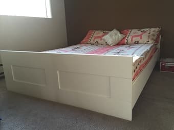 Moving sale IKEA bed frame with spring mattress 1