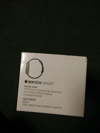 Selling unopened Apple Watch Sport 42mm space gray aluminum $350 2