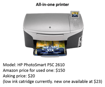 Moving sale (monitor, printer, hot plate, power transformer) 2