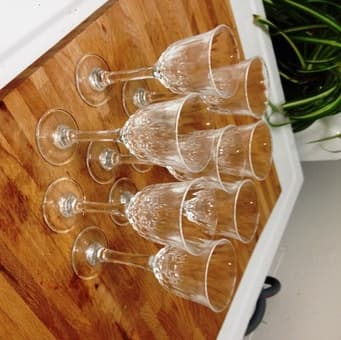 Small wine or cordial glasses, set of 8, $5 1