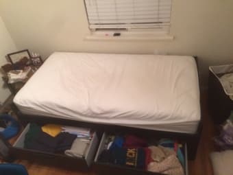 Twin bed mattress and frame with storage 3