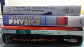 Books for $15 each. Engineering, physics, optics, statistics, finance 1