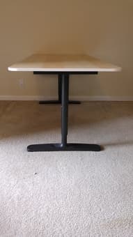 IKEA BEKANT DESK birch veneer/black legs. $60 (palo alto west campus) 2