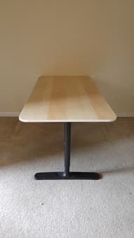 IKEA BEKANT DESK birch veneer/black legs. $60 (palo alto west campus) 3