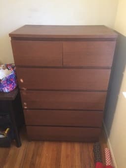 Ikea MALM chest of drawers $60 & chair $10 1