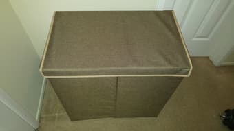 $10 Double Hamper Laundry Sorter with Magnetic Lid Closure 1