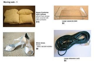 Moving sale 1 - baby items, furniture, baking items 1