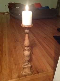 Restoration Hardware Wooden Candlestick 2