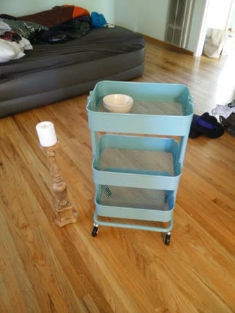 Moving sale: Anthropologie chairs, rug, Ikea table, kitchen cart 3