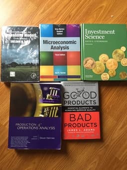 Textbooks: MS&E 221, MS&E 241, MS&E 245B, MS&E 261, ME 314 1