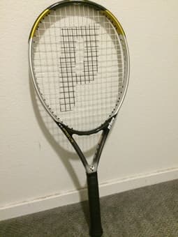 Tennis racket with cover, $10 1