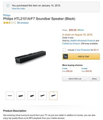 40" Panasonice flatscreen with wall mount and sound bar ($275) 2