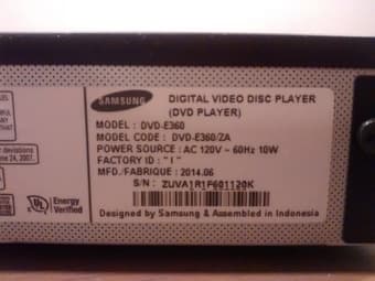 Samsung DVD-E360 DVD Player (Black) $10 2