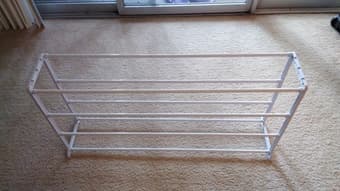White Resin 20 Pair Shoe Rack 1
