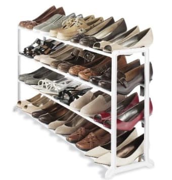 Elegant white shoe rack $10 1
