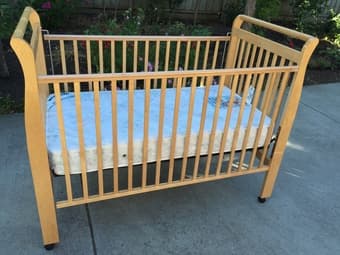 Baby crib and stroller for sale 1