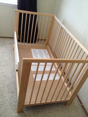 Ikea Gulliver crib in birch for $50 1