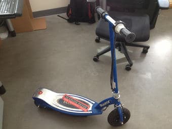 small size washing machine, office fridge, and electronic scooter 3