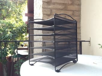 Black Desk Tray Sorter, 7 Compartments， $ 10 1