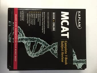 Most recent Kaplan MCAT books 7 complete and essay book 2