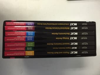Most recent Kaplan MCAT books 7 complete and essay book 3
