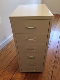 moving sale (bed frame, mattress, 6-drawer chest, office cabinet) 1