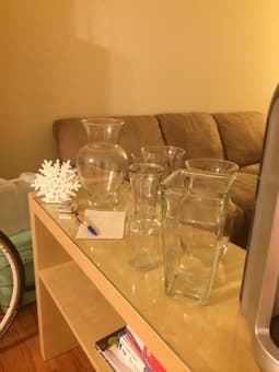 *Fantastic condition* Ikea Hemnes TV Unit, $350 and Assorted Vases 3
