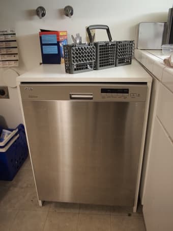 LG stainless steel dishwasher + cabinet - great for EV apartment $250 1