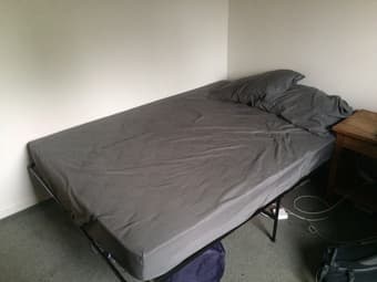 Full size bed, barely used! 100$ 1