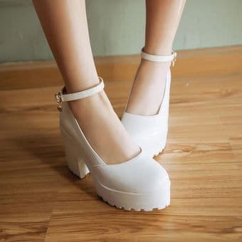 Women's White Vintage Platform For $3 1