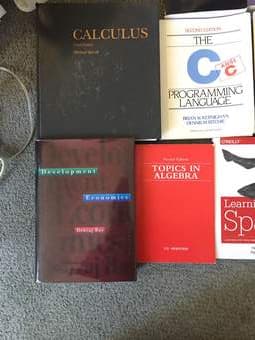 CS107, 161, Math 40 series and lots of books 1
