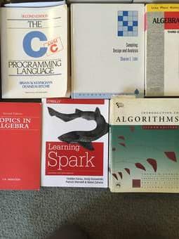 CS107, 161, Math 40 series and lots of books 2