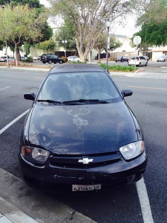 Black Chevrolet Cavalier 2003 (101700 miles), new tires, 1800$ 2