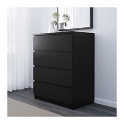 4-drawer chest, black-brown 90$ 1
