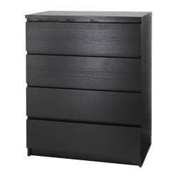 4-drawer chest, black-brown 90$ 2