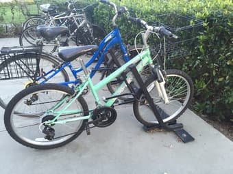 Small women's bike + basket, lock $75 1