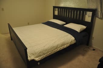 King size Bed frame + mattress $500 2