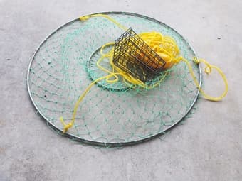 crab fishing net + rope + float + bait cage - $20 1