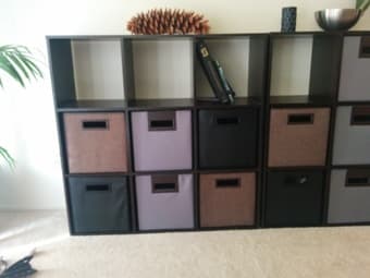 Living room storage system 72 in. x 36+ 13 Boxes $200 3