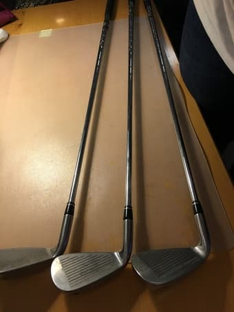 3 golf clubs, $10 or BO 2