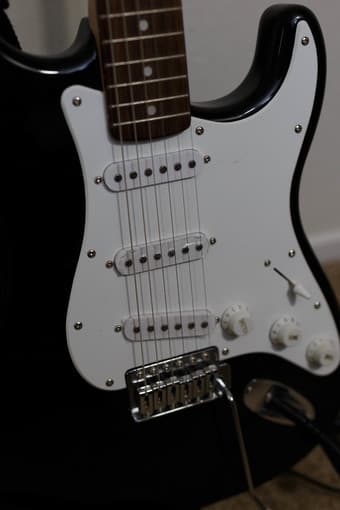 Starcaster by Fender Strat Electric Guitar  + amp, $150 2