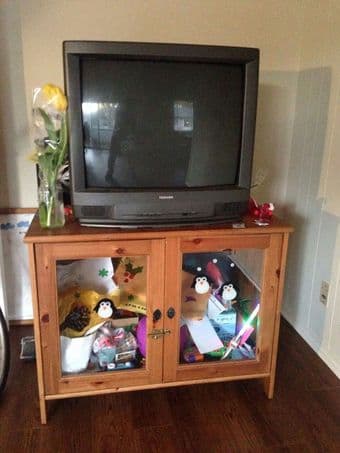 TV cabinet-$10 with free TV 1