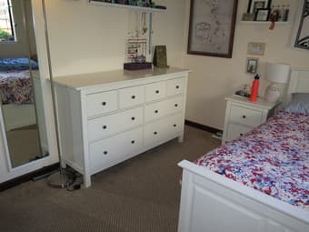 White 8 Drawer Dresser - $200 (redwood city) 1