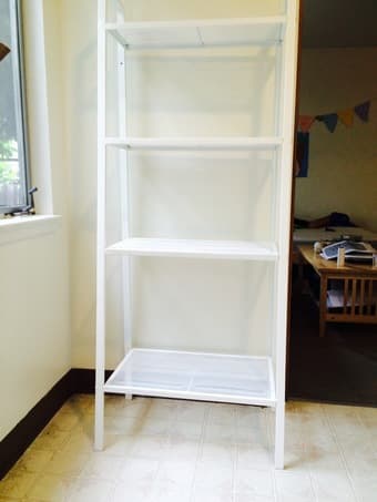 Metal shelf, $6 1