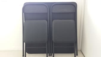(Selling for $15) Folding table with two chairs 2