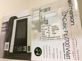 Emerson Microwave for just $15 (0.7 cu ft. 700 Watt) 1