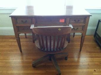 Classic rolling wooden chair $35 1