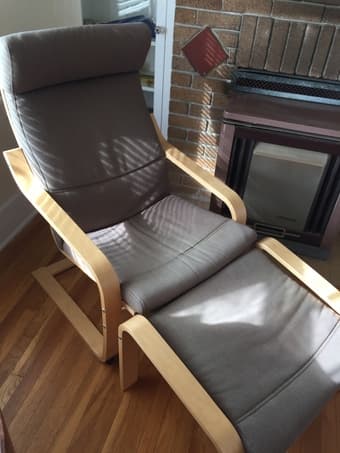 IKEA Poäng chair and footstool ($75) 1