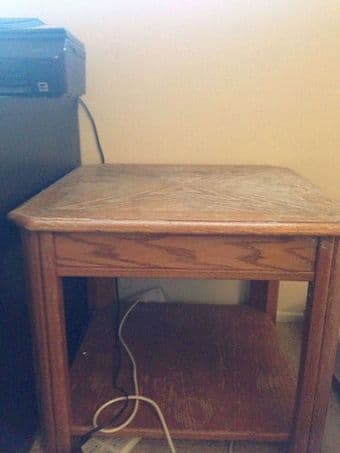 Solid  wood table-$8 1