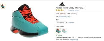 Basketball shoes (Adidas Mens Crazy 1#C75737) 3